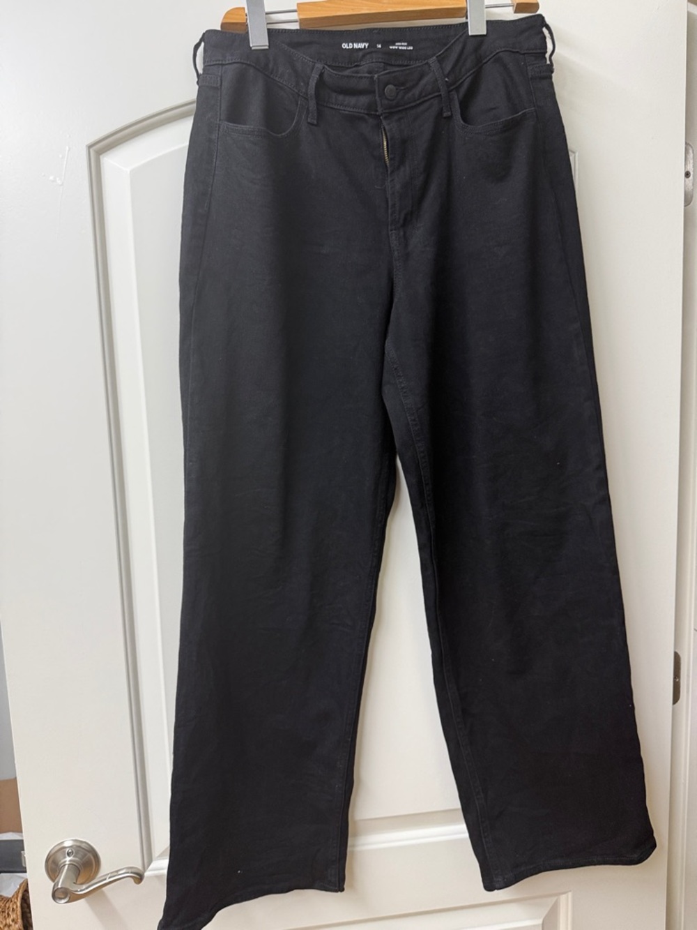 Old Navy Women's High-Rise Black Wide-Leg Jeans